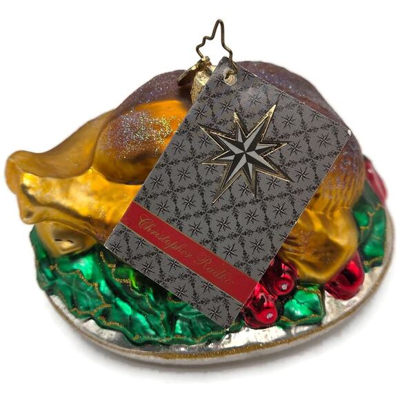 Christopher Radko Turley Time Platter Thanksgiving Dinner Christmas Ornament - Picture 8 of 11